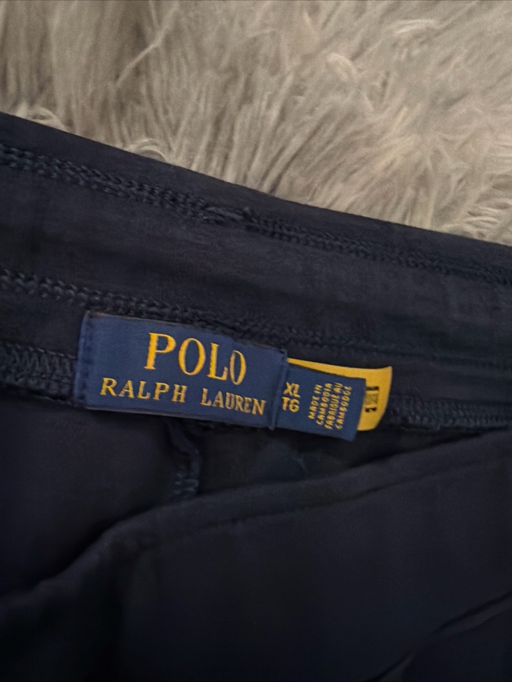 Polo Ralph Lauren Men's Size XL Navy Gold Logo Double Knit Jogger Pants - Picture 3 of 5